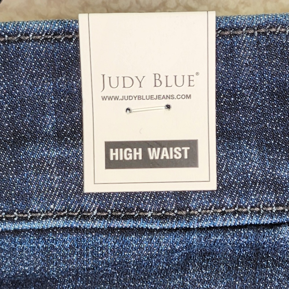 Judy Blue High Waist Skinny Fit Jeans Womens 22W Dark Wash Button Fly Casual - Picture 4 of 13